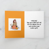 ずる賢い女性ハローカード カード (内部)