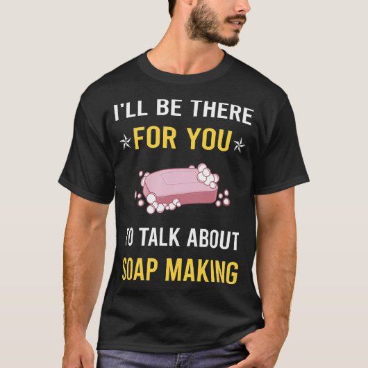 せっけんの石鹸づくりについて話す Tシャツ (正面)