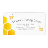 せっけんビジネスはちみつイラストレーションビジネスラベル ラベル (正面)