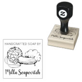 せっけん皿の手作り石けんゴムのスタンプ ラバースタンプ (押印)