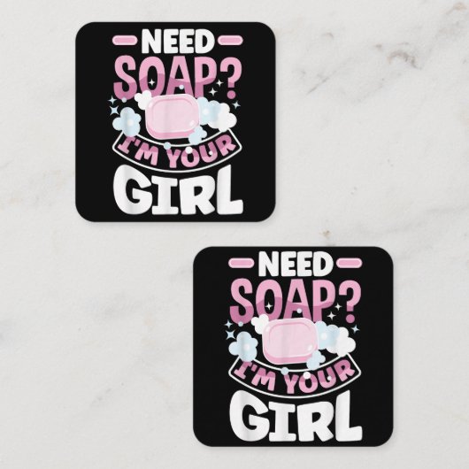 せっけん製造おもしろい機 スクエア名刺 (正面/裏面)