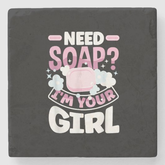 せっけん製造おもしろい機 ストーンコースター (正面)