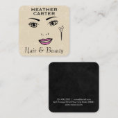 せんモダン断素朴毛美しい |スタイリスト 予約カード (正面/裏面)