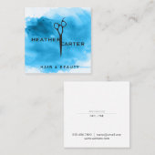 せんモダン断 |水彩 |ヘアスタイリスト 予約カード (正面/裏面)