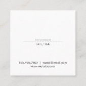 せんモダン断 |水彩 |ヘアスタイリスト 予約カード (裏面)