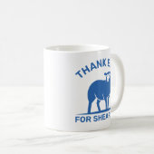 せん感謝してい断用Ewe コーヒーマグカップ (正面右)