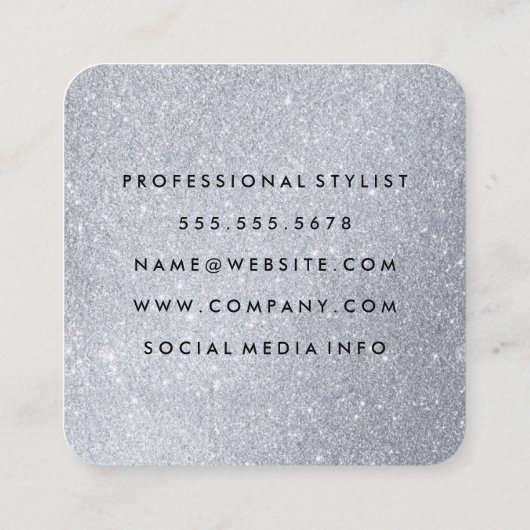 せん断とくしエレガントグリッター スクエア名刺 (裏面)