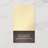 せん断とコームのエレガントグリッター茶色のテクスチャ 名刺 (裏面)