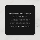 せん断とコームラックスエレガントグリッター スクエア名刺 (裏面)