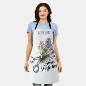 せん断完璧ヘアスタイリストパーソナライズされたエプロン エプロン (着用した状態)