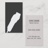 せん断理容師か美容師の名刺(灰色) 名刺 (正面/裏面)