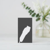 せん断理容師か美容師の名刺(灰色) 名刺 (スタンド正面)