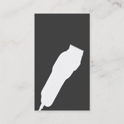 せん断理容師か美容師の名刺(灰色) 名刺 (正面)