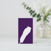 せん断理容師か美容師の名刺(紫色) 名刺 (スタンド正面)