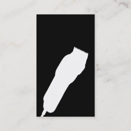 せん断理容師か美容師の名刺(黒) 名刺