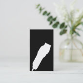 せん断理容師か美容師の名刺(黒) 名刺 (スタンド正面)