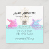 ぜいたくなシックエレガントな スクエア名刺 (裏面)