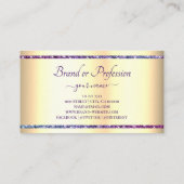 ぜいたくな金ゴールド効果パープルグリッター輝き 名刺 (裏面)