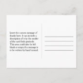 ぜいたくな「親切にありがとう」葉書 ポストカード (裏面)