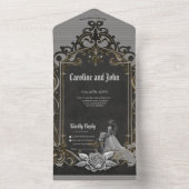 ぜいたくをして恋愛を交わす オールインワン招待状 (内側)