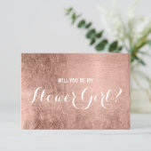 ぜいたくフェイクなバラの金ゴールドリーフは私の花の女の子 招待状 (スタンド正面)