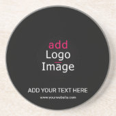 ぜいたくプロフェッショナルビジネスカスタムブラック コースター (正面)
