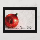 ぜひご一緒ください！ クリスマスの招待状 インビテーションポストカード (正面)