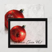 ぜひご一緒ください！ クリスマス招待状 インビテーションポストカード (正面/裏面)