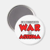 ぜんそく戦争を宣言している マグネット (正面/裏面)