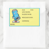 ぜんそく投薬学校ナース 長方形シール (バッグ)