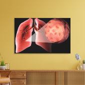 ぜんそく発作の間の気道の炎症 キャンバスプリント (インサイチュ (リビング))