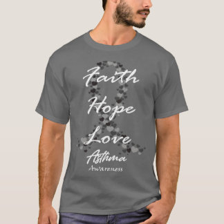 ぜんそく認識度信仰希望ラブホープ治療への希望 Tシャツ