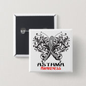 ぜんそく認識度蝶 缶バッジ (正面&裏面)