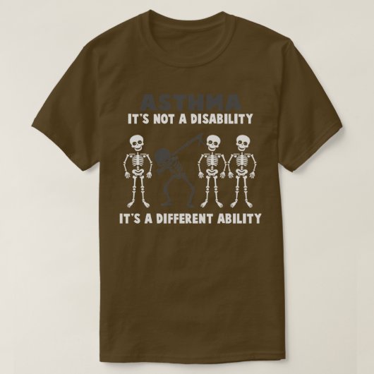 ぜんそく認識度Aは障害ではないAは異なる Tシャツ (デザイン正面)