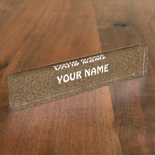 ぜんまい仕事ヴィンテージ工業スチームパンク デスクネームプレート (側面)