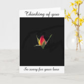 そうあなたの損失のために残念なあなたの考えることは上がりました カード (黄色い花)