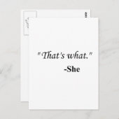 "そういうこと..." ポストカード (正面/裏面)