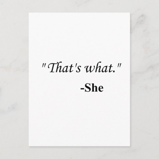 "そういうこと..." ポストカード (正面)