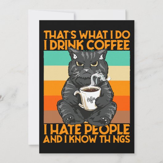 そういうこと、私はコーヒーを飲むの、私は人を嫌うの 招待状 (正面)