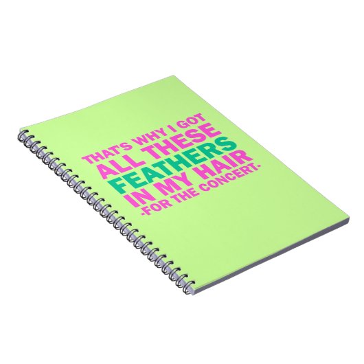 そういうわけで私は私の毛のこれらの羽をすべて得ました ノートブック (右側)