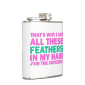 そういうわけで私は私の毛のこれらの羽を得ました フラスク (右)