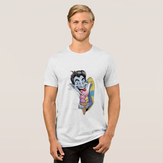そうおもしろいは怖くない吸血鬼のアイス食べクリーム。 トライブレンドＴシャツ (正面全面)