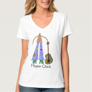 そうかわいいヒッピーのひよこのデザインのTシャツ Tシャツ