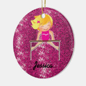 そうかわいらしくパーソナライズな体操のオーナメント セラミックオーナメント (左)
