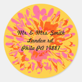 そうかわいらし春フラワーバルミツワーシール ラウンドシール