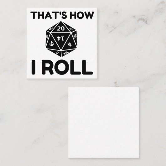 そうして私は転が20面のサイコロ スクエア名刺 (正面/裏面)