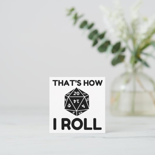 そうして私は転が20面のサイコロ スクエア名刺 (スタンド正面)