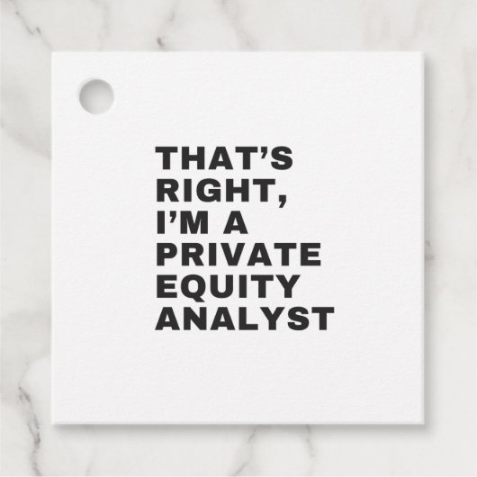 そうだな俺はプライベート・エクイティ・アナリストだ フェイバータグ (正面)
