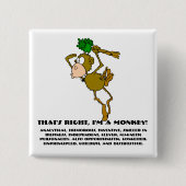 そうだよ俺は猿だ 缶バッジ (正面)