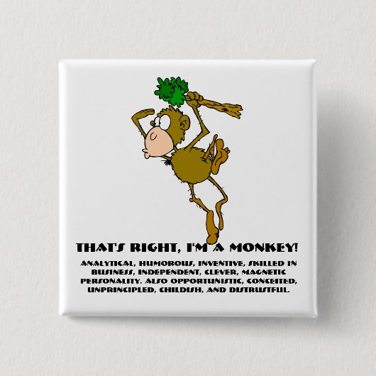 そうだよ俺は猿だ 缶バッジ (正面)